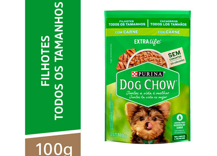 Imagem do produto Ração Úmida Dog Chow Filhote Carne para Cachorros, tipo Ração Úmida, marca Dog Chow.