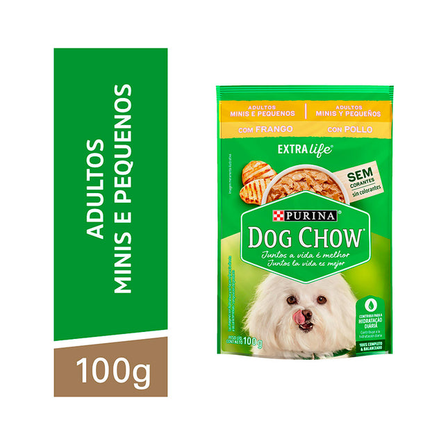 Imagem do produto Ração Úmida Dog Chow Frango e Arroz para Cachorros Adultos de Porte Pequeno, tipo Ração Úmida, marca Dog Chow.