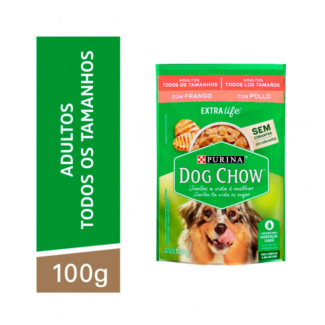 Imagem do produto Ração Úmida Dog Chow Frango e Arroz para Cachorros Adultos, tipo Ração Úmida, marca Dog Chow.