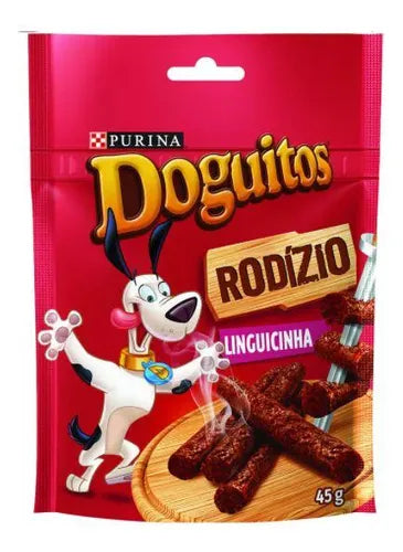 Imagem do produto Snack Doguitos Rodizio Linguicinha para Cachorros, tipo Snack, marca Doguitos.