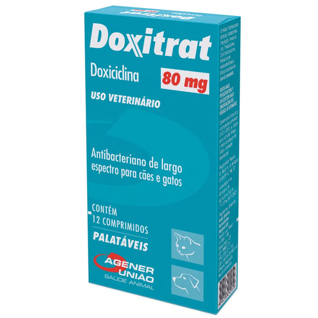 Antibiótico Doxitrat 80mg para Cães