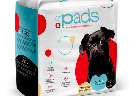 Tapete Higiênico Absortec Dr Pads 60x60 para Cães