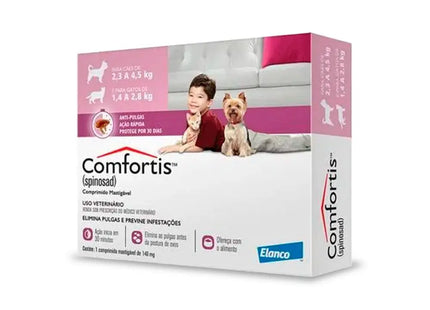 Comfortis 140 mg - Comprimido Mastigável Antipulgas (2,3–4,5 kg)