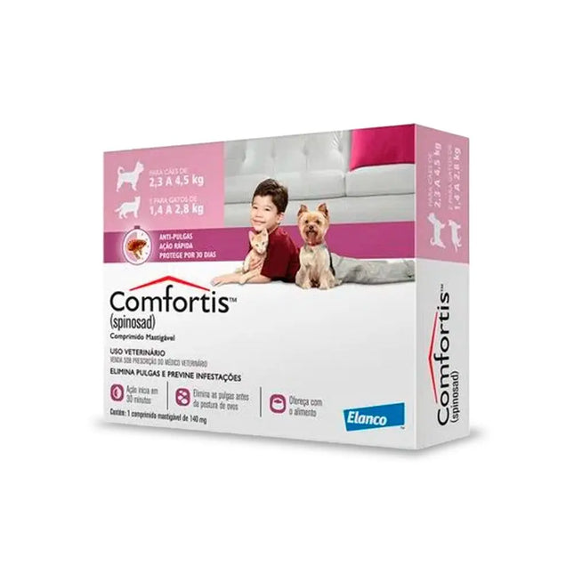 Comfortis 140 mg - Comprimido Mastigável Antipulgas (2,3–4,5 kg)