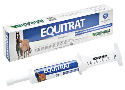 Imagem do produto Vermífugo Biofarm Equitrat 30g para Equinos, tipo Vermífugo, marca Equitrat.