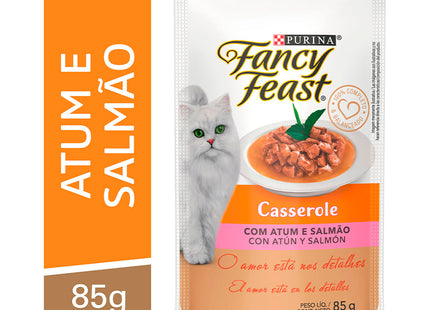 Imagem do produto Ração Úmida Fancy Feast Casserole Atum e Salmão para Gatos, tipo Ração Úmida, marca Fancy Feast.
