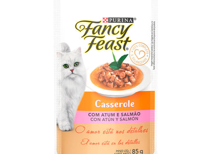 Imagem do produto Ração Úmida Fancy Feast Casserole Atum e Salmão para Gatos, tipo Ração Úmida, marca Fancy Feast.