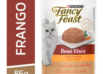 Imagem do produto Ração Úmida Fancy Feast Demi Glace Frango para Gatos, tipo Ração Úmida, marca Fancy Feast.