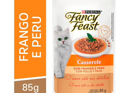 Imagem do produto Ração Úmida Fancy Feast Frango e Peru para Gatos, tipo Ração Úmida, marca Fancy Feast.