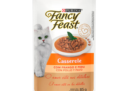 Imagem do produto Ração Úmida Fancy Feast Frango e Peru para Gatos, tipo Ração Úmida, marca Fancy Feast.