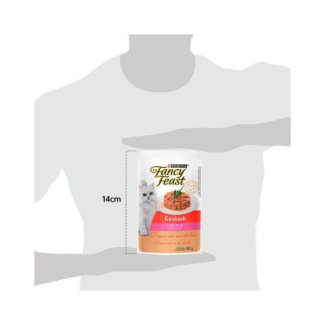 Imagem do produto Ração Úmida Fancy Feast Goulash Atum para Gatos, tipo Ração Úmida, marca Fancy Feast.