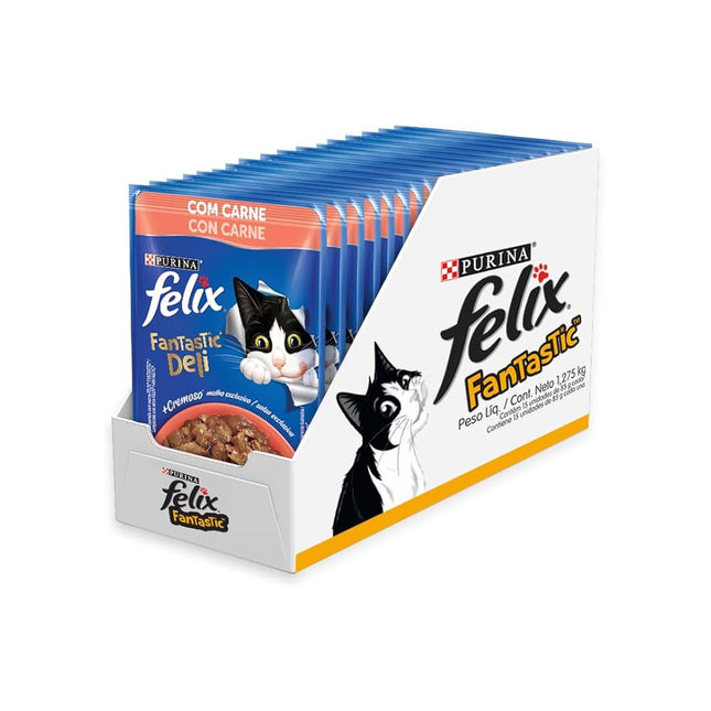 Imagem do produto Ração Úmida Felix Fantastic Deli para Gatos, tipo Ração Úmida, marca Felix Fantastic.