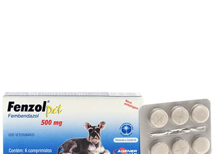 Antiparasitário Interno Fenzol Pet 500mg para Cães