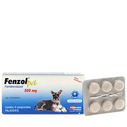 Antiparasitário Interno Fenzol Pet 500mg para Cães
