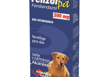 Antiparasitário Interno Fenzol Pet 500mg para Cães