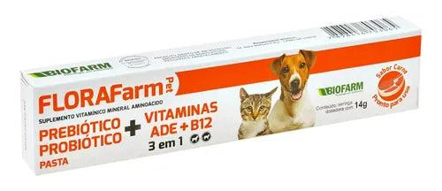 Imagem do produto Suplemento Vitamínico Biofarm Florafarm Pet 14g para Cães e Gatos, tipo Suplemento Vitamínico, marca Florafarm Pet.