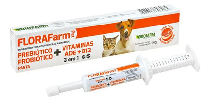 Imagem do produto Suplemento Vitamínico Biofarm Florafarm Pet 14g para Cães e Gatos, tipo Suplemento Vitamínico, marca Florafarm Pet.