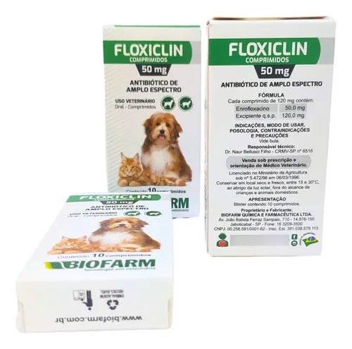 Antibiótico Biofarm Floxiclin 150mg para Cães