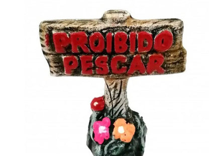 Imagem do produto Adereço Formiguinha Peixes Placa Proibido Pescar para Peixes Ornamentais, tipo Adereço, marca Formiguinha Peixes.