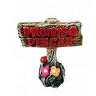Imagem do produto Adereço Formiguinha Peixes Placa Proibido Pescar para Peixes Ornamentais, tipo Adereço, marca Formiguinha Peixes.