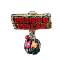 Imagem do produto Adereço Formiguinha Peixes Placa Proibido Pescar para Peixes Ornamentais, tipo Adereço, marca Formiguinha Peixes.