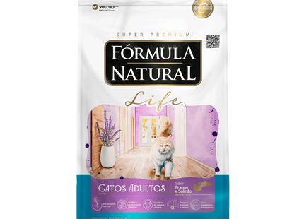 Imagem do produto Ração Seca Fórmula Natural Life Frango e Salmão para Gatos Adultos, tipo Ração Seca, marca Fórmula Natural.