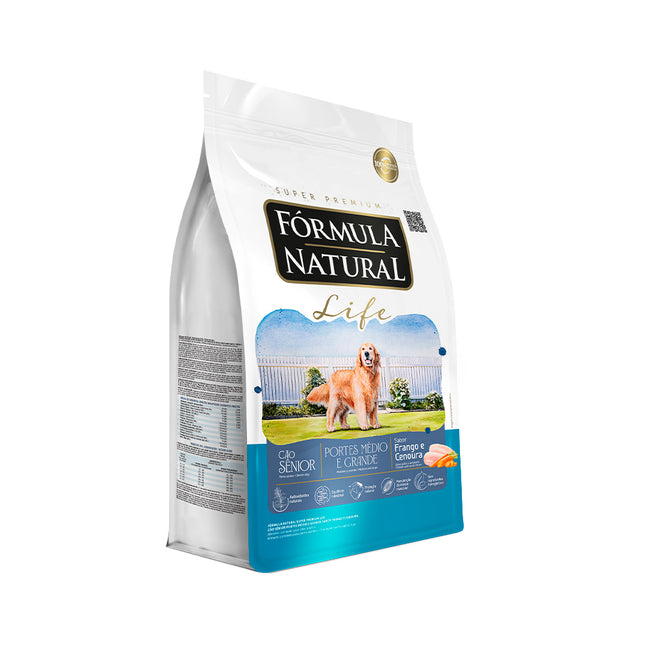 Imagem do produto Ração Seca Fórmula Natural Life para Cachorros Sênior de Porte Médio e Grande, tipo Ração Seca, marca Fórmula Natural.