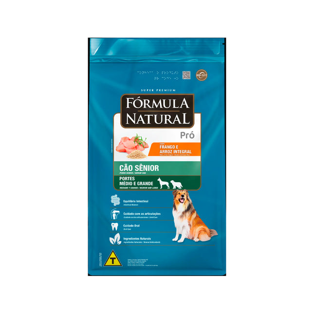 Imagem do produto Ração Seca Fórmula Natural Pro para Cachorros Sênior de Porte Médio e Grande, tipo Ração Seca, marca Fórmula Natural.