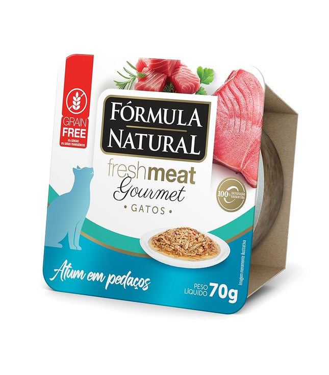 Imagem do produto Ração Úmida Fórmula Natural Gourmet Atum para Gatos, tipo Ração Úmida, marca Fórmula Natural.