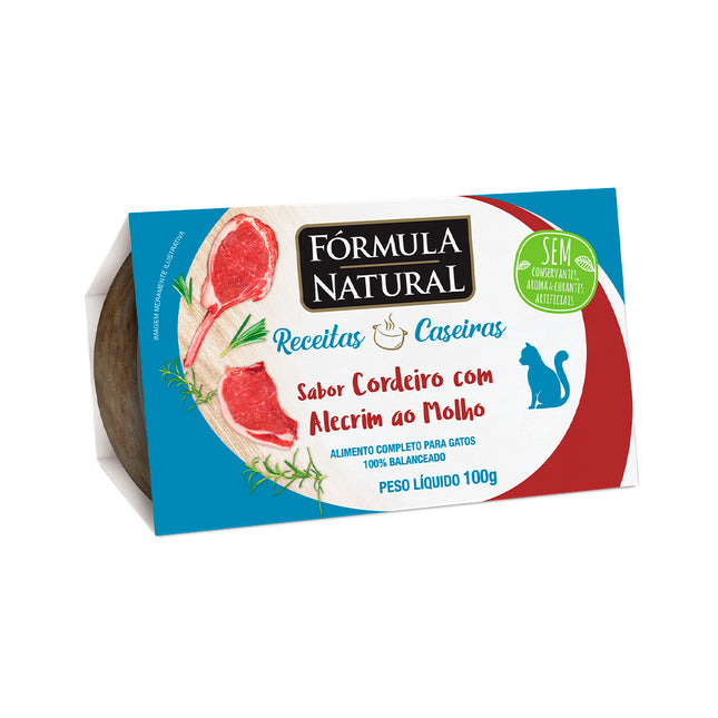 Imagem do produto Ração Úmida Fórmula Natural Receitas Caseiras Cordeiro para Gatos Adultos, tipo Ração Úmida, marca Fórmula Natural.