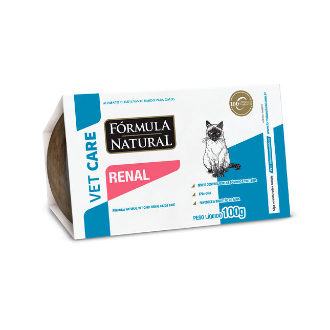 Imagem do produto Ração Úmida Medicamentosa Fórmula Natural Vet Patê Renal para Gatos, tipo Ração Úmida Medicamentosa, marca Fórmula Natural.