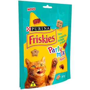 Imagem do produto Petisco Friskies Camarão e Salmão para Gatos, tipo Petisco, marca Friskies.