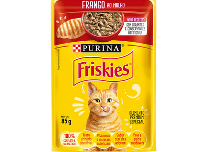 Imagem do produto Ração Úmida Friskies Frango ao Molho para Gatos, tipo Ração Úmida, marca Friskies.