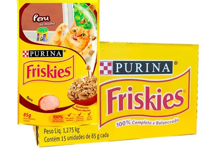 Imagem do produto Ração Úmida Friskies Peru ao Molho para Gatos em embalagem múltipla, tipo Ração Úmida, marca Friskies.