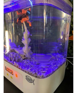 Aquário Generico 1/2 Lua com Boia para Peixes Ornamentais