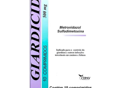 Imagem do produto Antiparasitário Interno Giardicid 500mg para Cães, tipo Antiparasitário Interno, marca Giardicid.