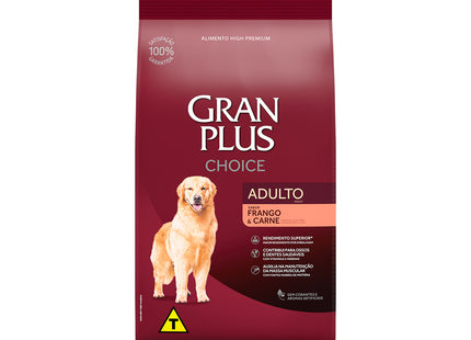 Imagem do produto Ração Seca Granplus Choice Carne e Frango para Cachorros, tipo Ração Seca, marca Granplus.