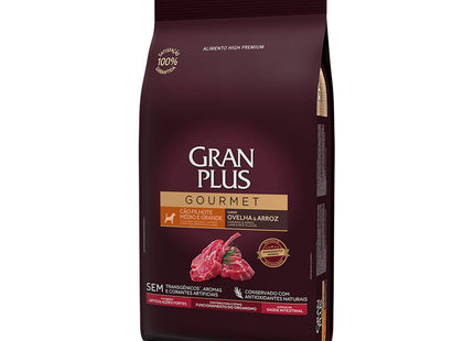 Imagem do produto Ração Seca Granplus Gourmet Ovelha e Arroz para Cachorros Filhotes de Porte Médio e Grande, tipo Ração Seca, marca Granplus.