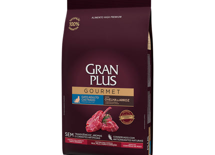 Imagem do produto Ração Seca Granplus Gourmet Ovelha para Gatos Castrados, tipo Ração Seca, marca Granplus.