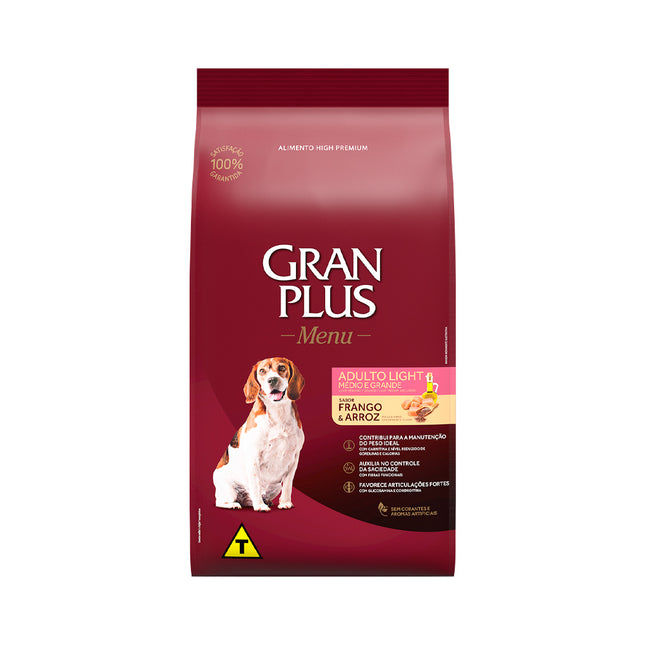 Imagem do produto Ração Seca Granplus Light para Cachorros Adultos de Porte Médio, tipo Ração Seca, marca Granplus.