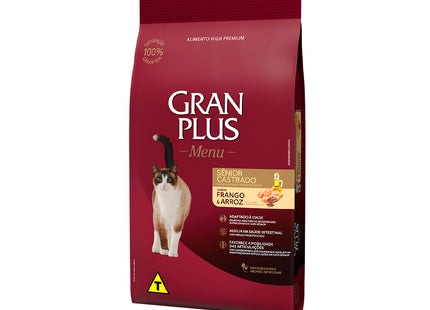 Imagem do produto Ração Seca Granplus Menu para Gatos Sênior Castrados, tipo Ração Seca, marca Granplus.