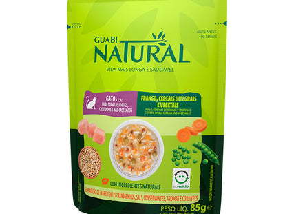 Imagem do produto Ração Úmida Guabi Nat Frango e Cereais para Gatos, tipo Ração Úmida, marca Guabi.