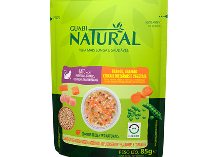 Imagem do produto Ração Úmida Guabi Nat Salmão e Frango para Gatos Adultos, tipo Ração Úmida, marca Guabi Nat.