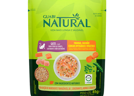 Imagem do produto Ração Úmida Guabi Nat Salmão e Frango para Gatos Adultos, tipo Ração Úmida, marca Guabi Nat.