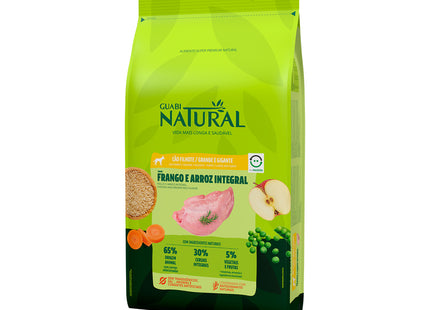 Imagem do produto Ração Seca Guabi Natural Frango e Arroz para Cachorros Filhotes de Porte Grande, tipo Ração Seca, marca Guabi Natural.