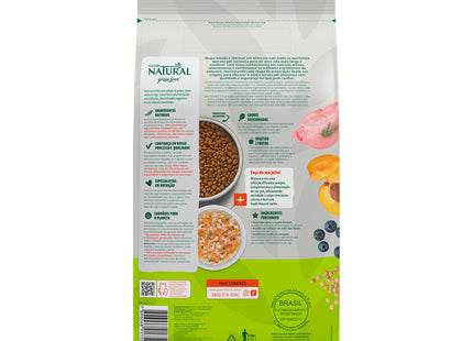 Imagem do verso do produto Ração Seca Guabi Natural Grain Free Frango e Lente para Cachorros Adultos de Porte Pequeno, tipo Ração Seca, marca Guabi Natural.