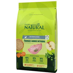 Imagem do produto Ração Seca Guabi Frango e Arroz em Pacotes Individuais para Gatos Sênior Castrados, tipo Ração Seca, marca Guabi.