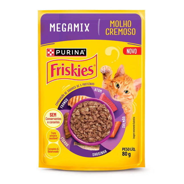 Friskies Megamix Sachê para Gatos Adultos 80 g