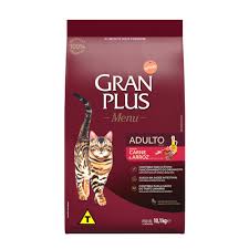 Ração GranPlus Menu Gatos Adultos Carne e Arroz – 10,1 kg