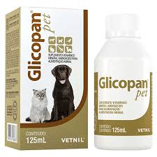 Vetnil Glicopan Pet 125 mL — Suplemento Vitamínico e Energético para Cães, Gatos e Pequenos Animais